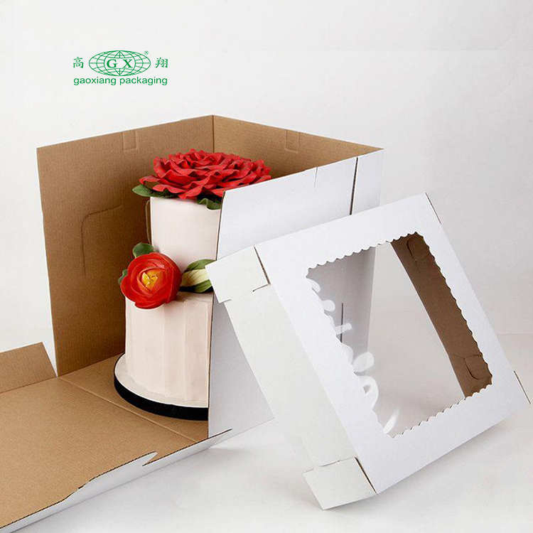 عمده فروشی طرح های دستی عروسی صورتی بسته بندی مربع استوانه ای گرد برای جعبه رنگی 10 12 اینچی بسته بندی جعبه کاغذی کیک بلند