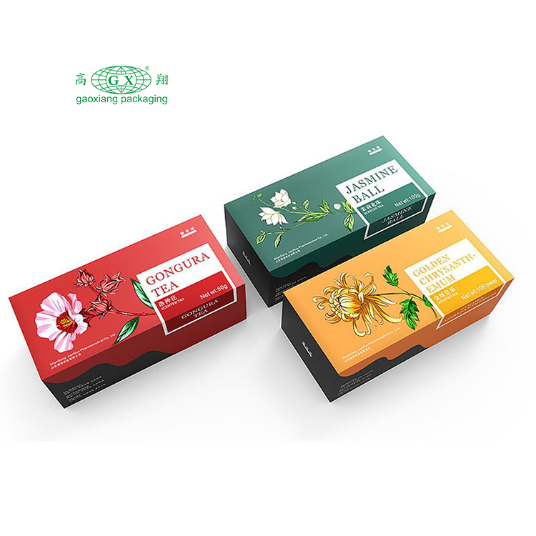 جعبه بسته بندی چای معطر کاغذ مقوایی مات چند رنگ خلاقانه برای محصولات بهداشتی