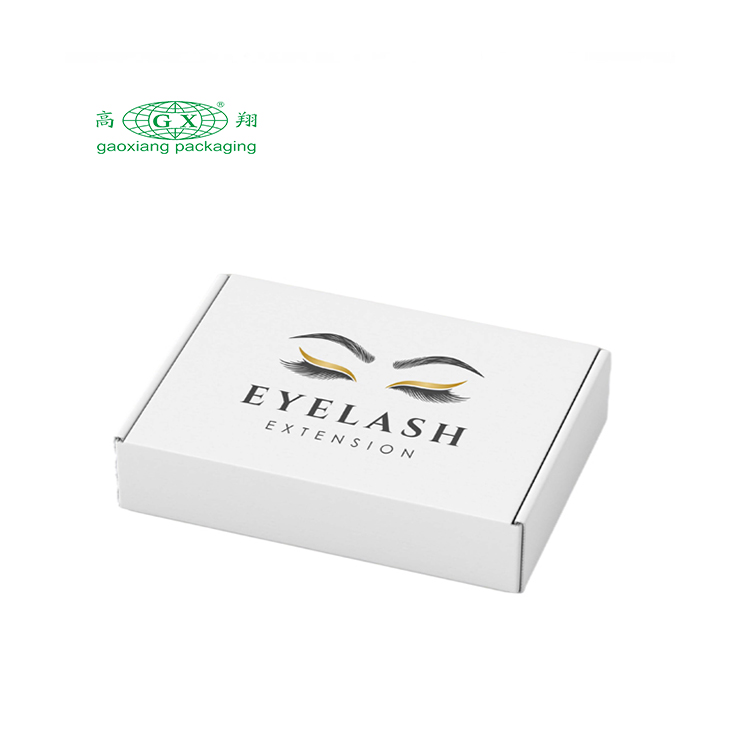 جعبه کادو پوشاک جعبه پستی حمل و نقل تخته راه راه تاشو آرم سفارشی جعبه کاغذ بسته بندی مژه لباس مجلسی