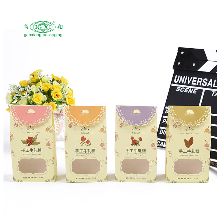 جعبه کاغذی بسته بندی بیسکویت شکلاتی شکلات candynuts با پنجره