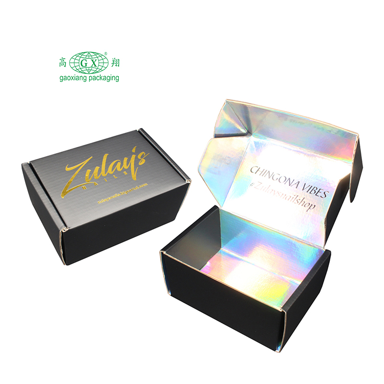چاپ سفارشی جعبه های کاغذ راه راه سفارشی جعبه بسته بندی پستی با آرم