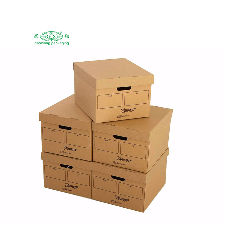جعبه مقوایی جعبه متحرک کاغذ راه راه با کیفیت بالا برای ذخیره سازی سنگین