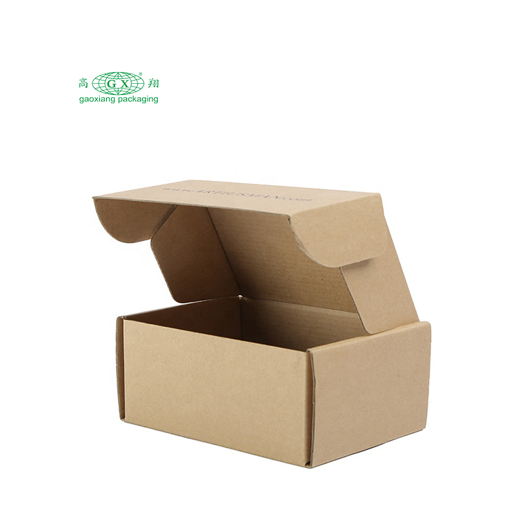 جعبه های پستی بسته بندی قهوه ای کرافت بازیافت کاغذ سفارشی جعبه های بسته بندی راه راه چاپ شده