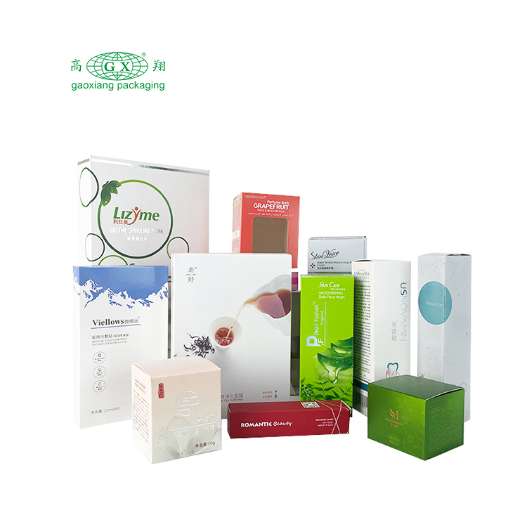جعبه کاغذ آرایشی سفارشی بسته بندی آرایش جعبه کارتن تاشو سفید